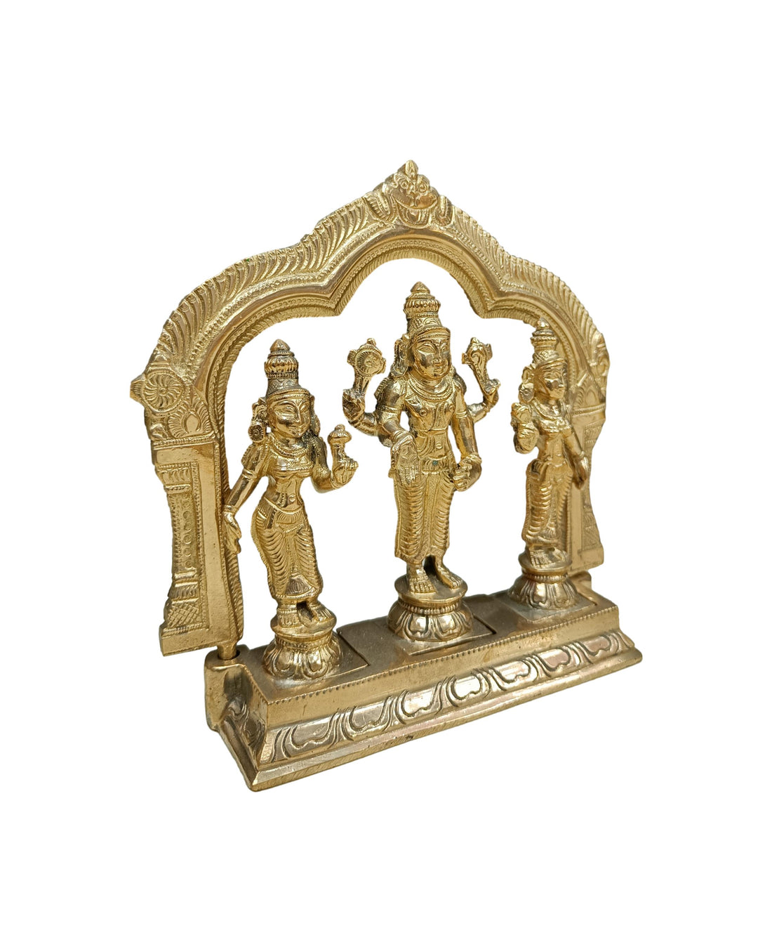 Panchalogam Srinivasa Perumal Idol Set with Pirabhai - 7 Inches