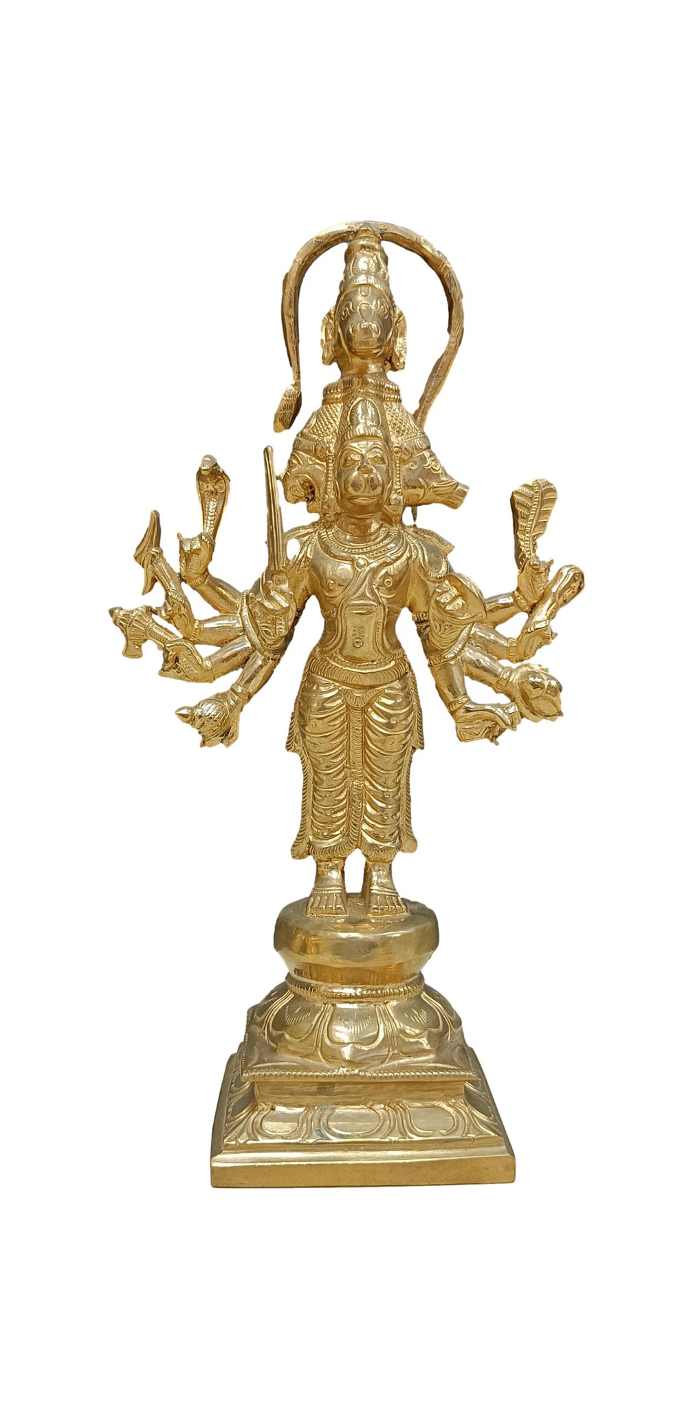 Panchalogam Five Faced Panchamuhkti Hanuman Statue-11 Inches