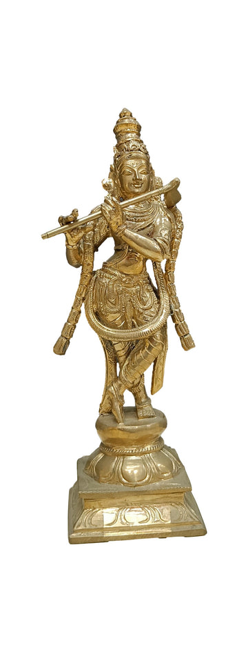 Panchaloga Standing Krishna Idol - 9 inches