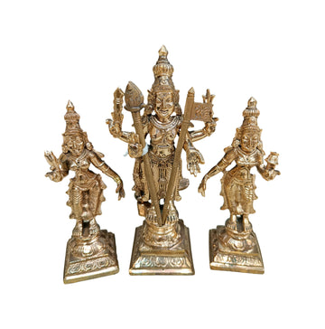 Handmade Panchalogam Murugan Valli Deivani-6 Inches
