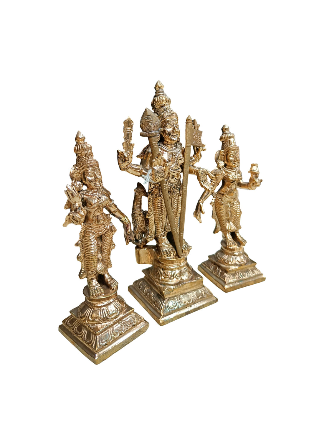 Handmade Panchalogam Murugan Valli Deivani-6 Inches