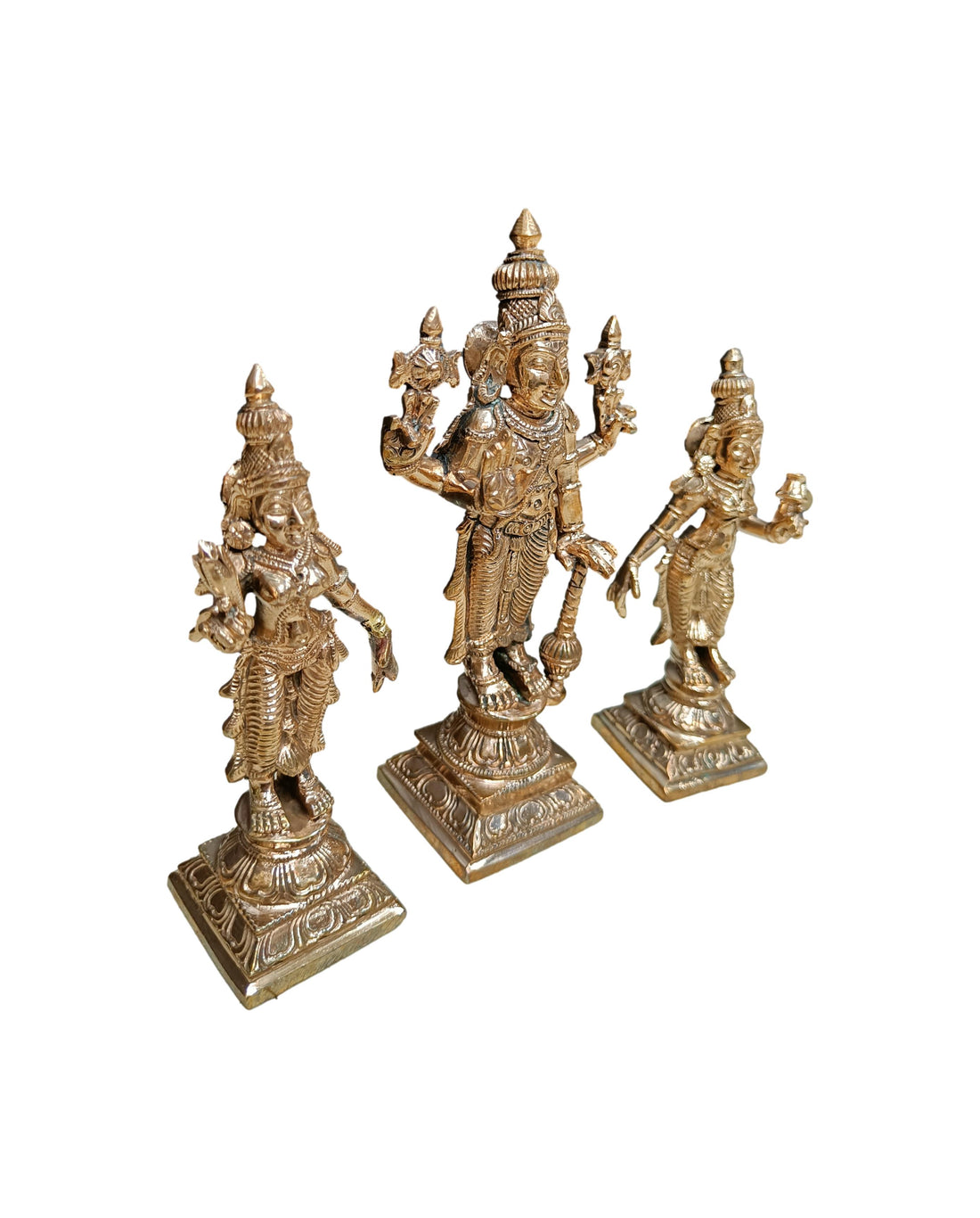 Sri Perumal Sridevi Bhoodevi Panchaloga Idol-6 Inches