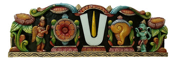 Wooden Wall Hanging Vadakalai Carving Thiruman - 3 Feet