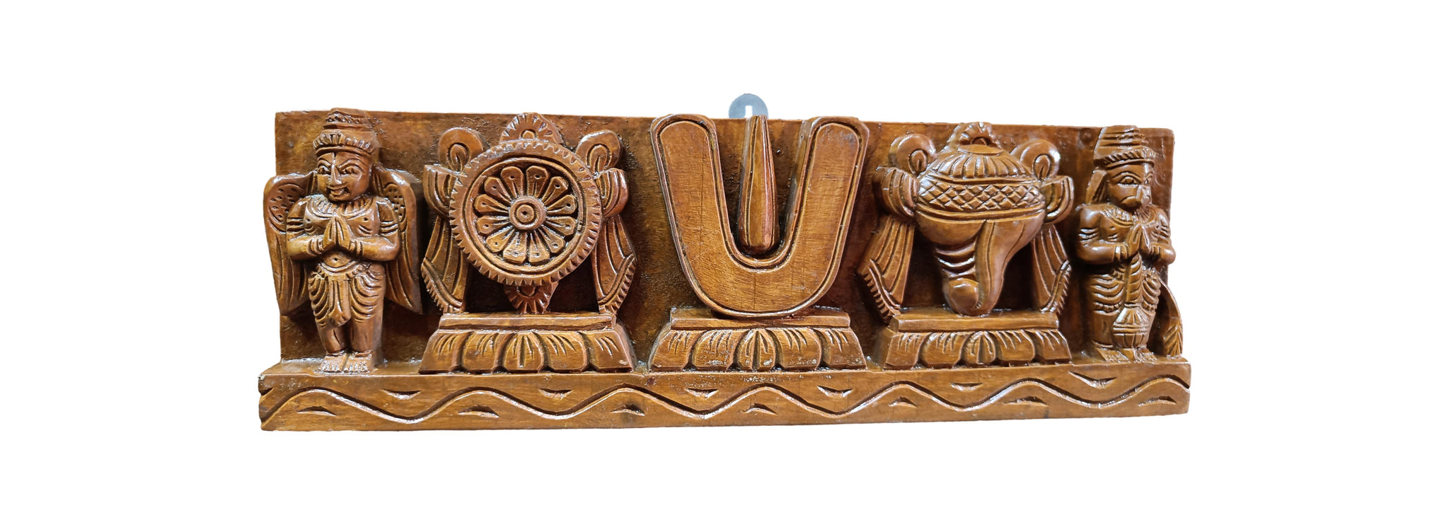 Wooden Wall Hanging Tiruman Sangu Chakara
