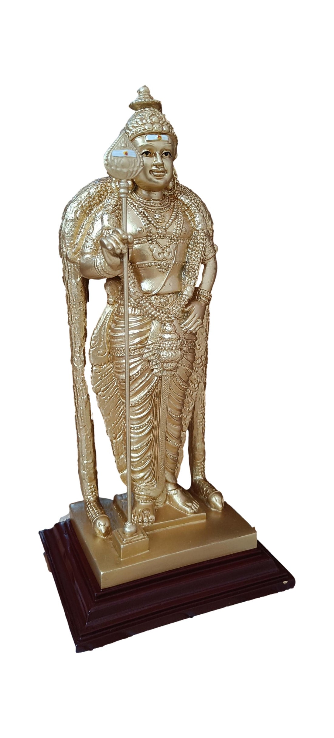 Sri MUrugan Standing Gold Polish Idol