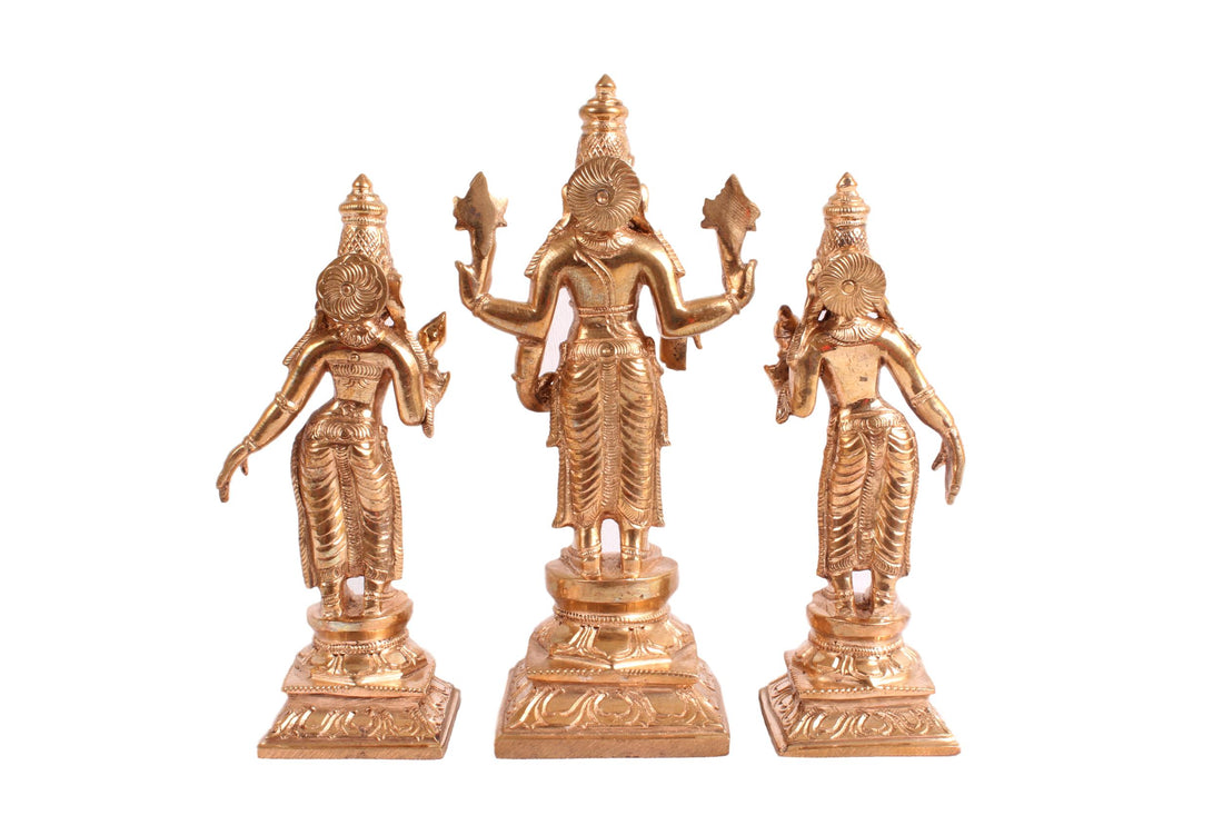 Panchalogam Srinivasa Perumal Sridevi Bhoodevi - 6 Inch