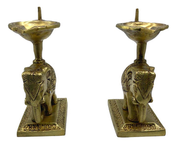 Brass Elephant Lamp