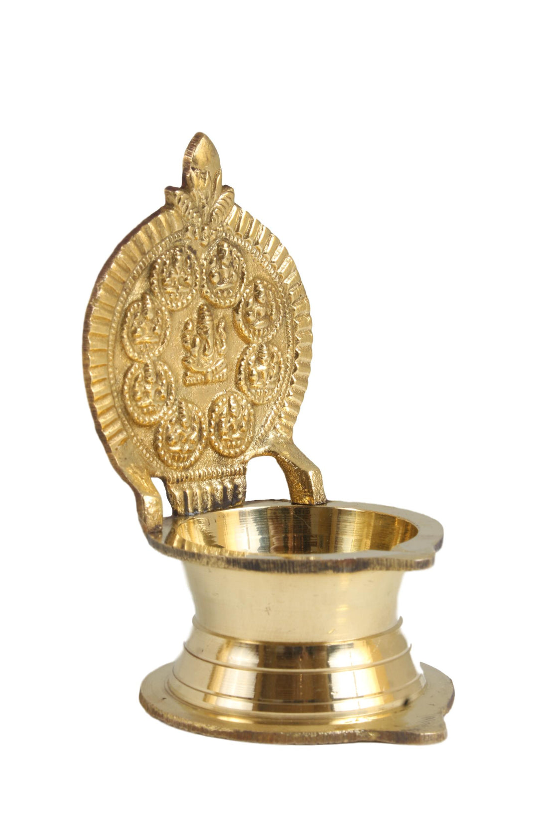 Brass Ashtalakshmi With Ganesha Lamp