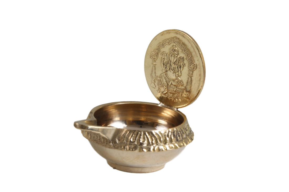 Brass Ganesh Kubera Vilaku