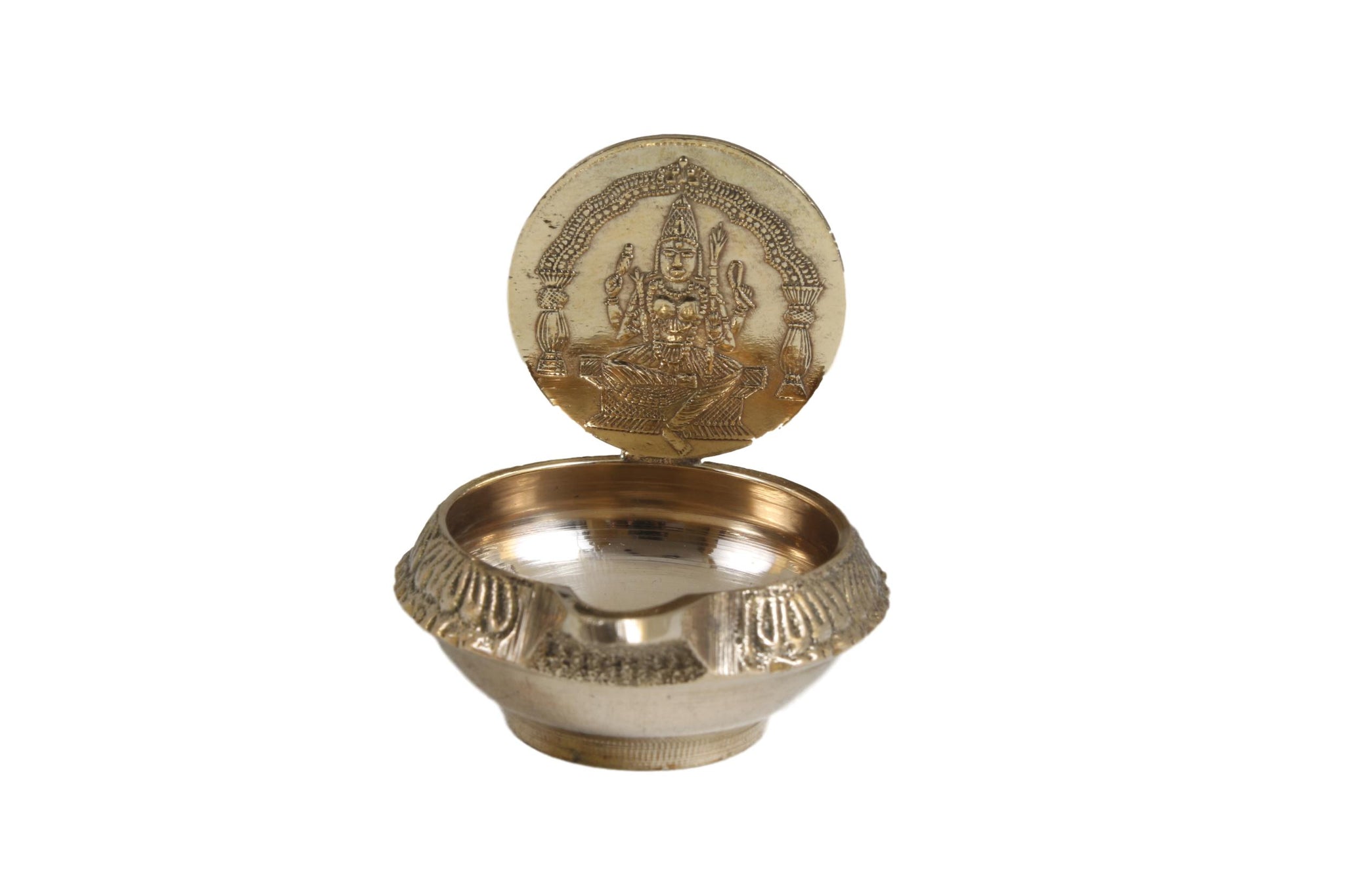 Brass Kanchi Kamatchi Kubera Vilaku