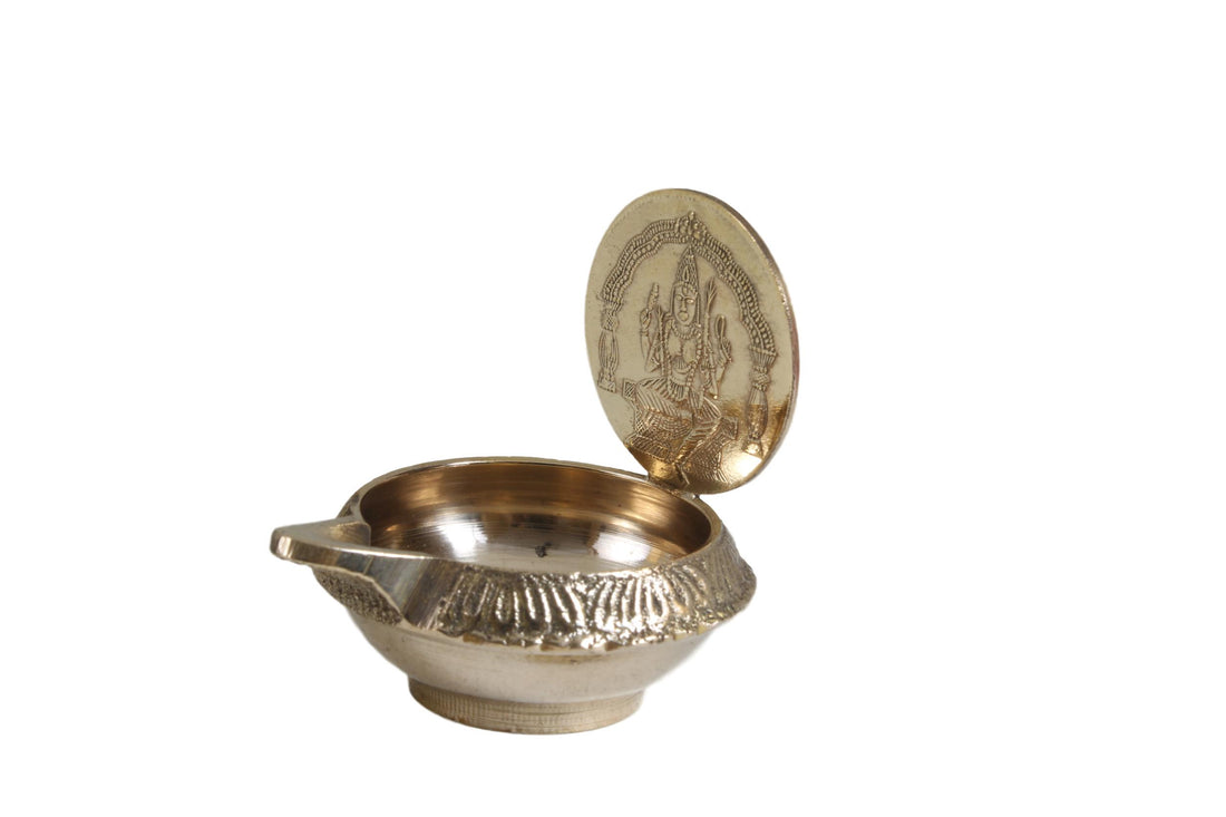 Brass Kanchi Kamatchi Kubera Vilaku
