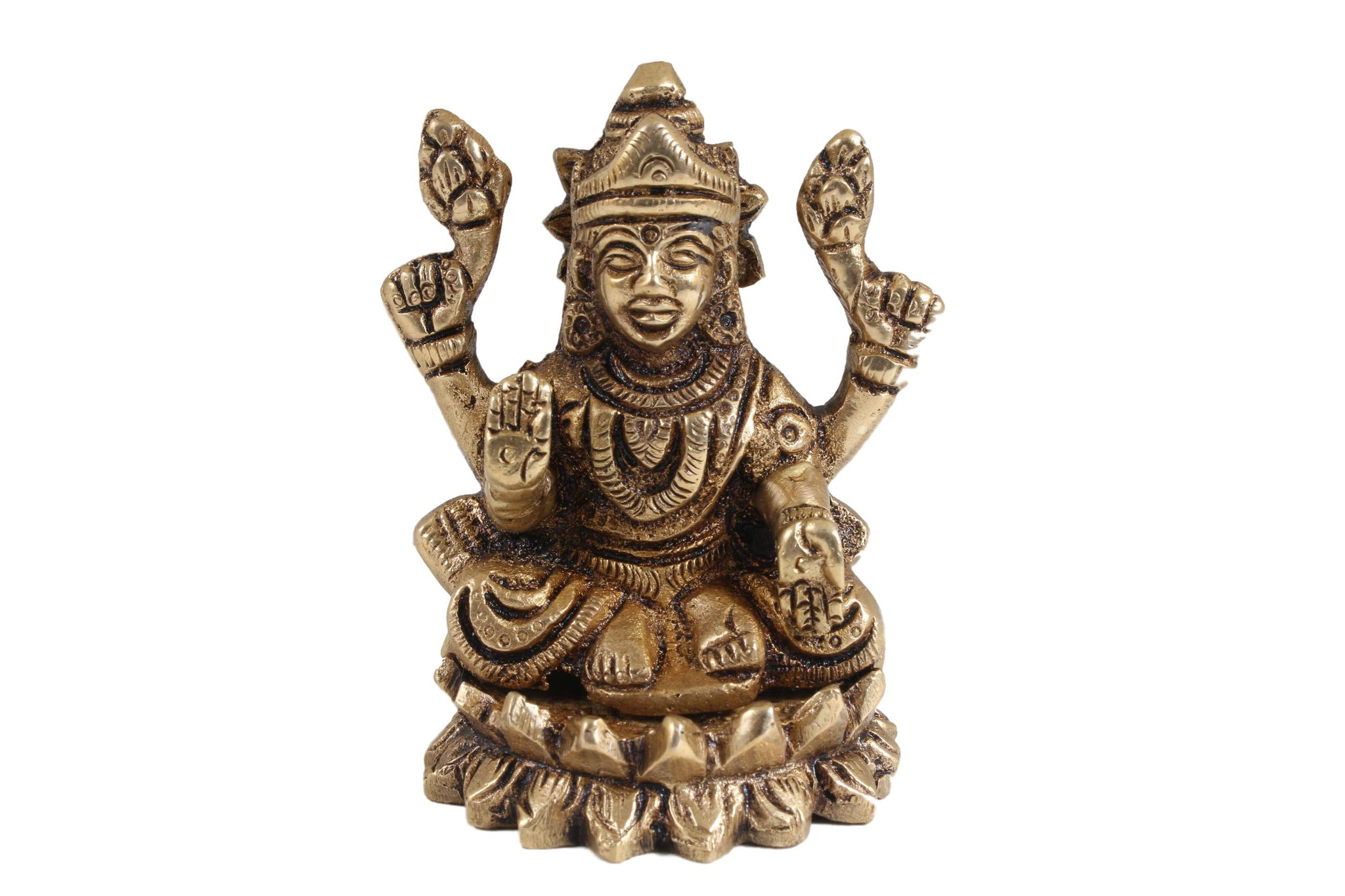 Lotus Lakshmi Brass Antique