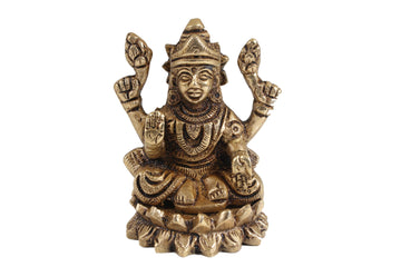 Lotus Lakshmi Brass Antique