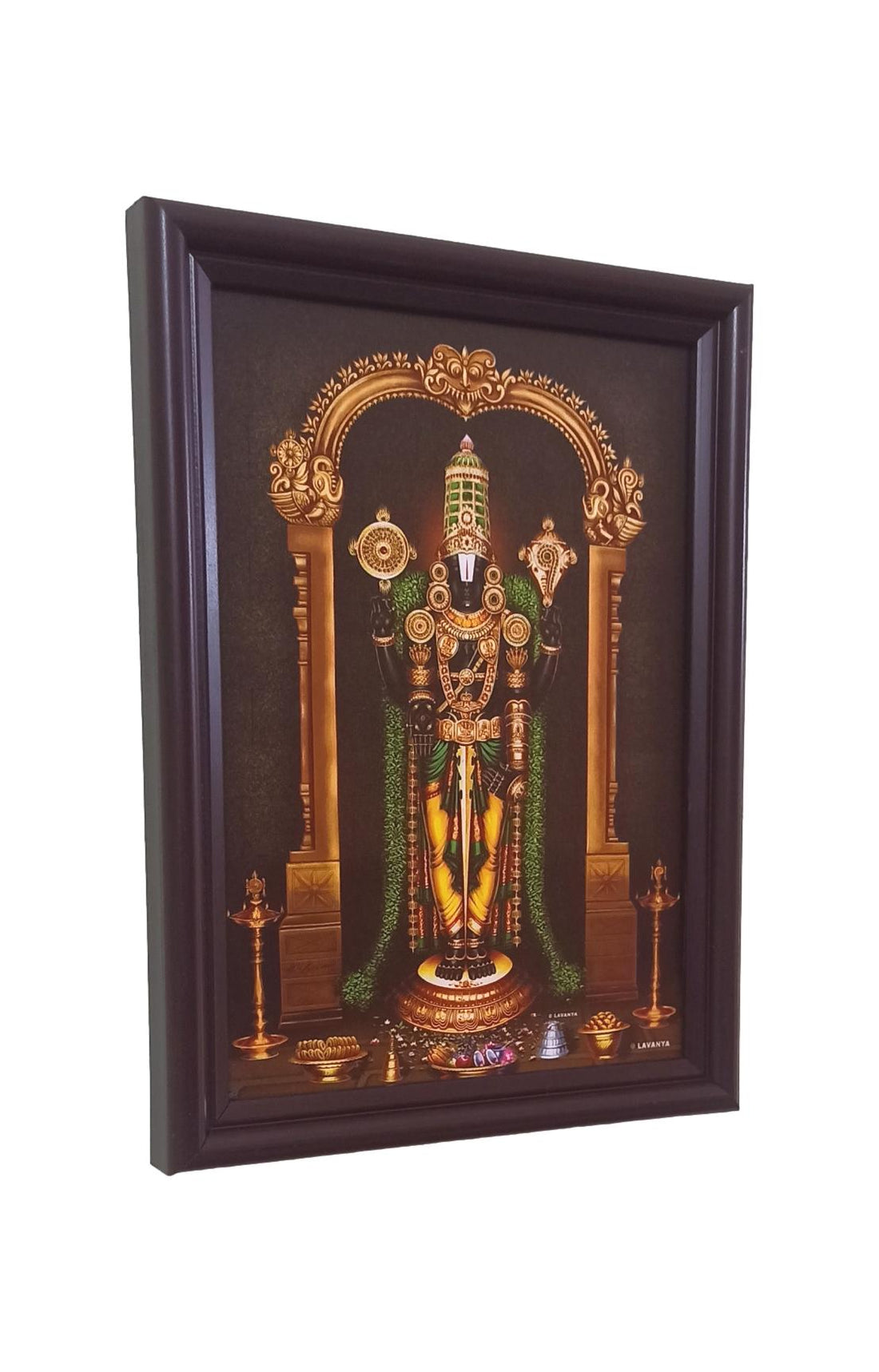 Srinivasa Perumal Sanu Chakaram Tulasi Malai Photo Frame