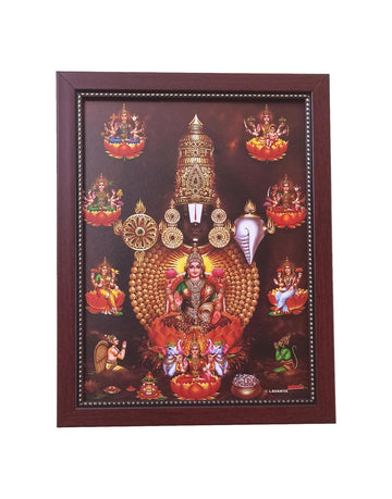 Sri Venkateshwara Perumal With Ashtalakshmi Photo Frame