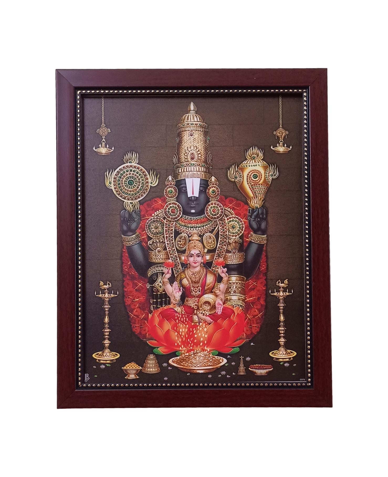 Tirupathi Balaji With Lakshmi Rose Mala
