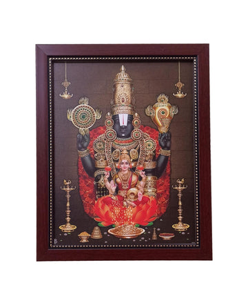Tirupathi Balaji With Lakshmi Rose Mala