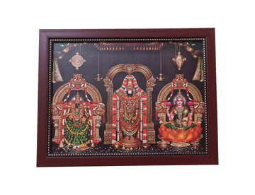 Tirupathi Balaji Thyar And Lakshmi Sangu Chakaram Photo Frame