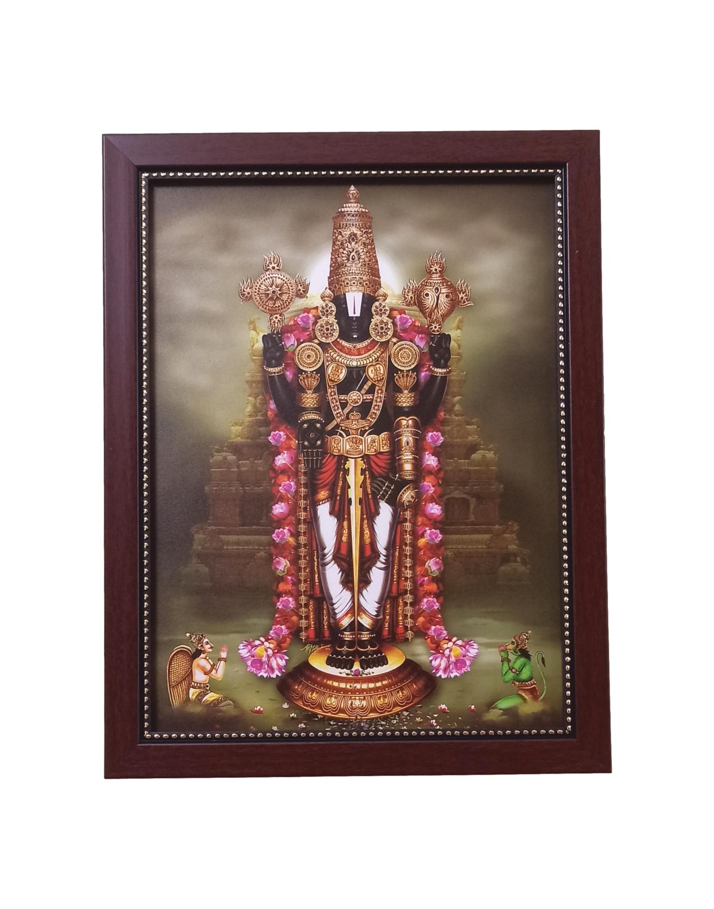 Srinivasa Perumal Garudan Hanuma Photo Frame