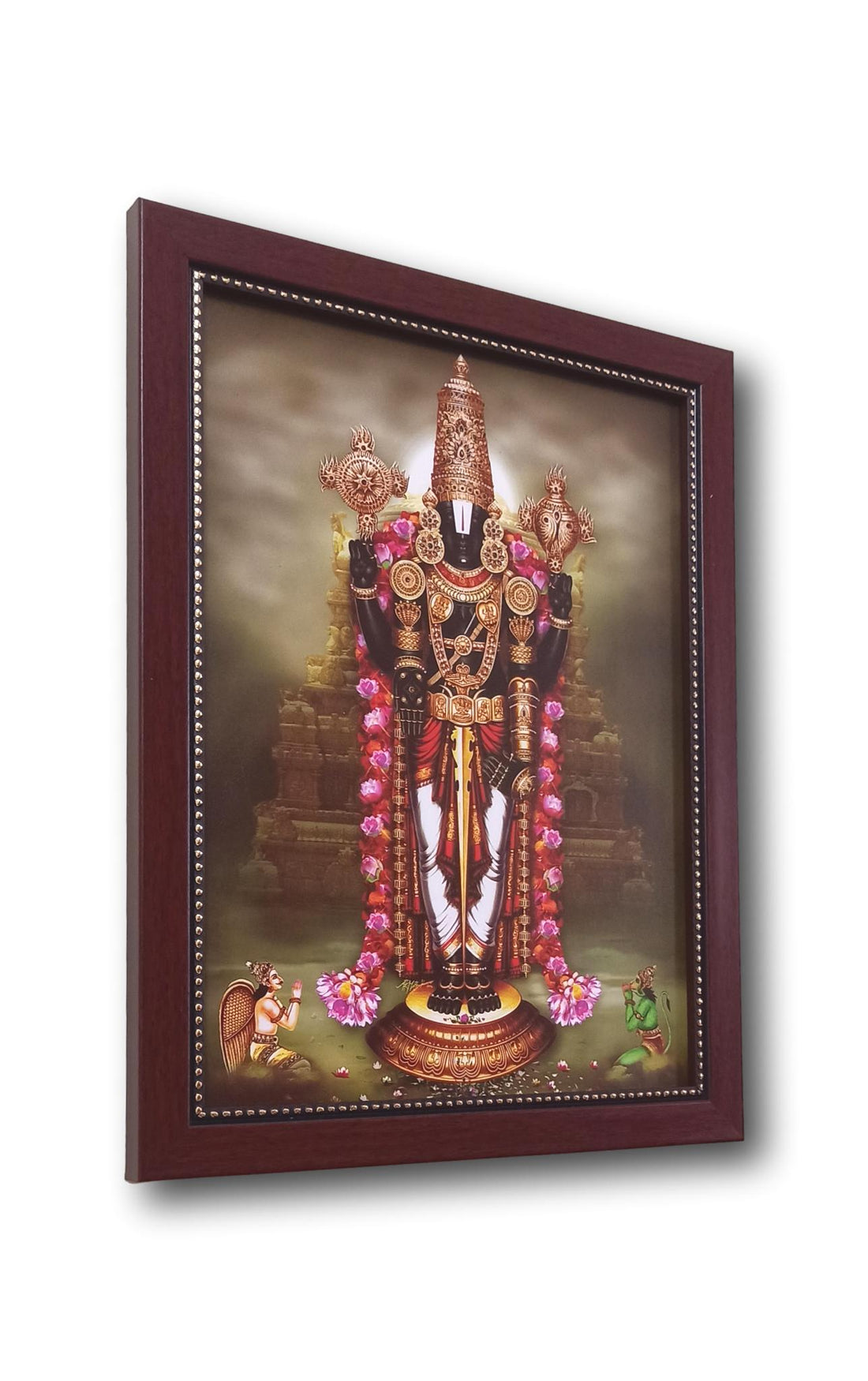 Srinivasa Perumal Garudan Hanuma Photo Frame