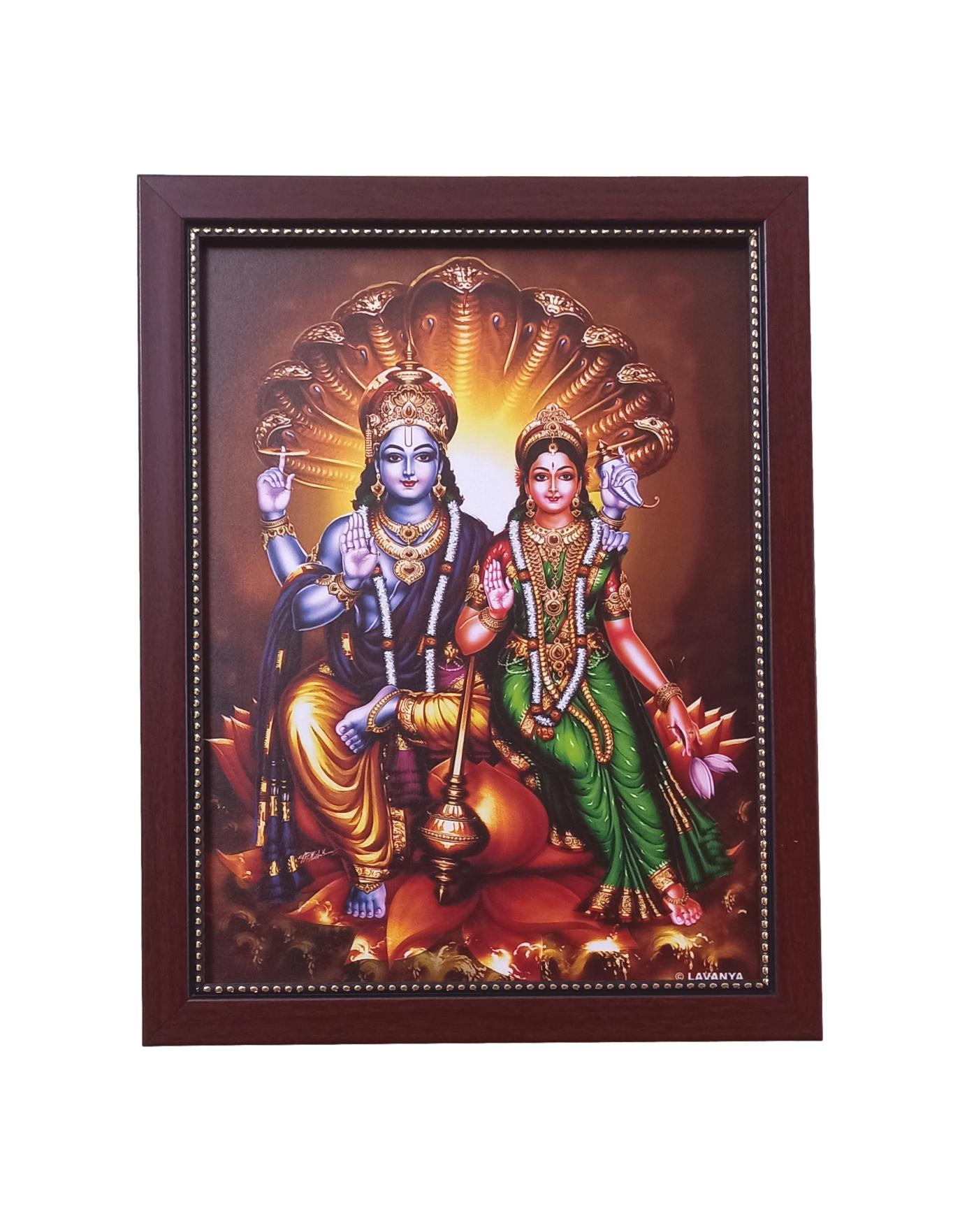 Sri Lakshmi And Vishnu Photo Frame