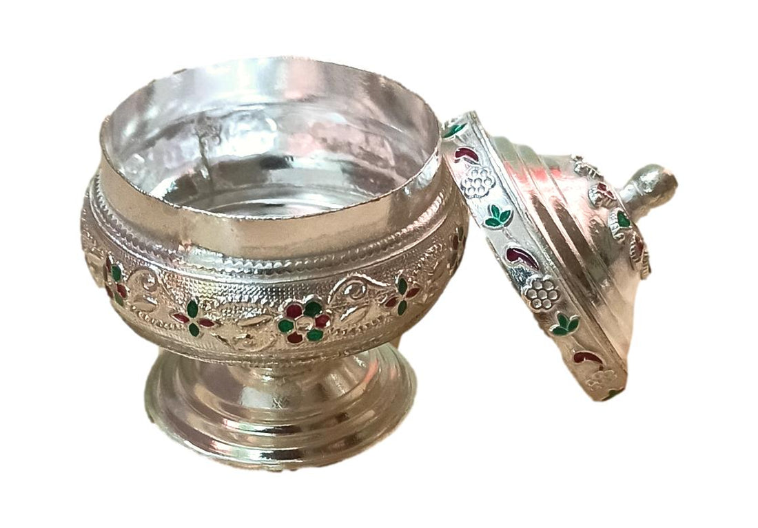 German Silver Kumkum Box