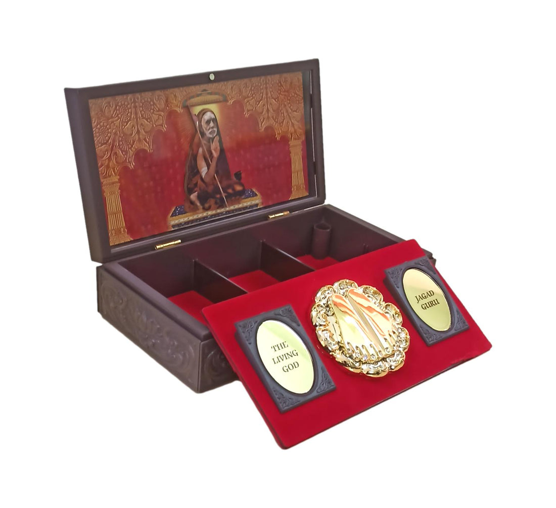 Mahaperiyava Gold Plated Jewel Box