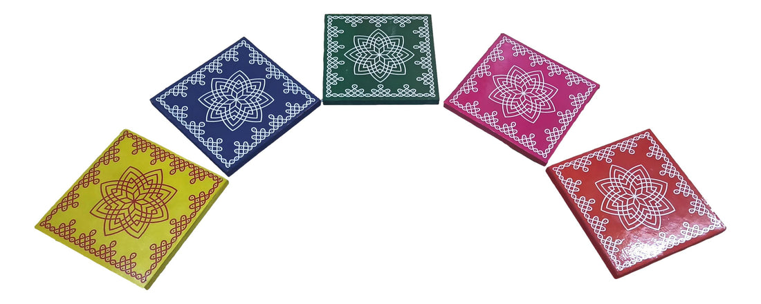 Hridaya Kamalam Lotus Wooden Stand Puja Chowki