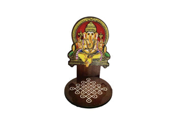 MDF Printed Ganesh Diya Stand