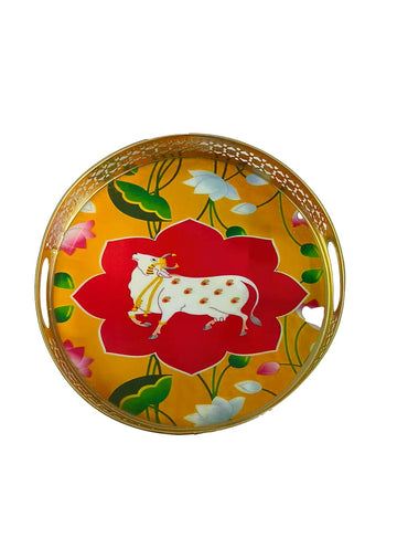 Pichwai Metal Tray