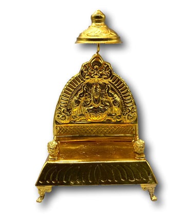 Gajalakshmi Gold Colour Chowki with Umbrella