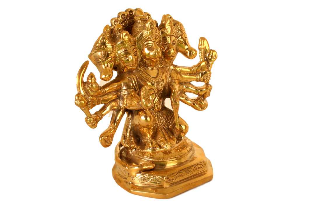 Brass Five Face Hanuman