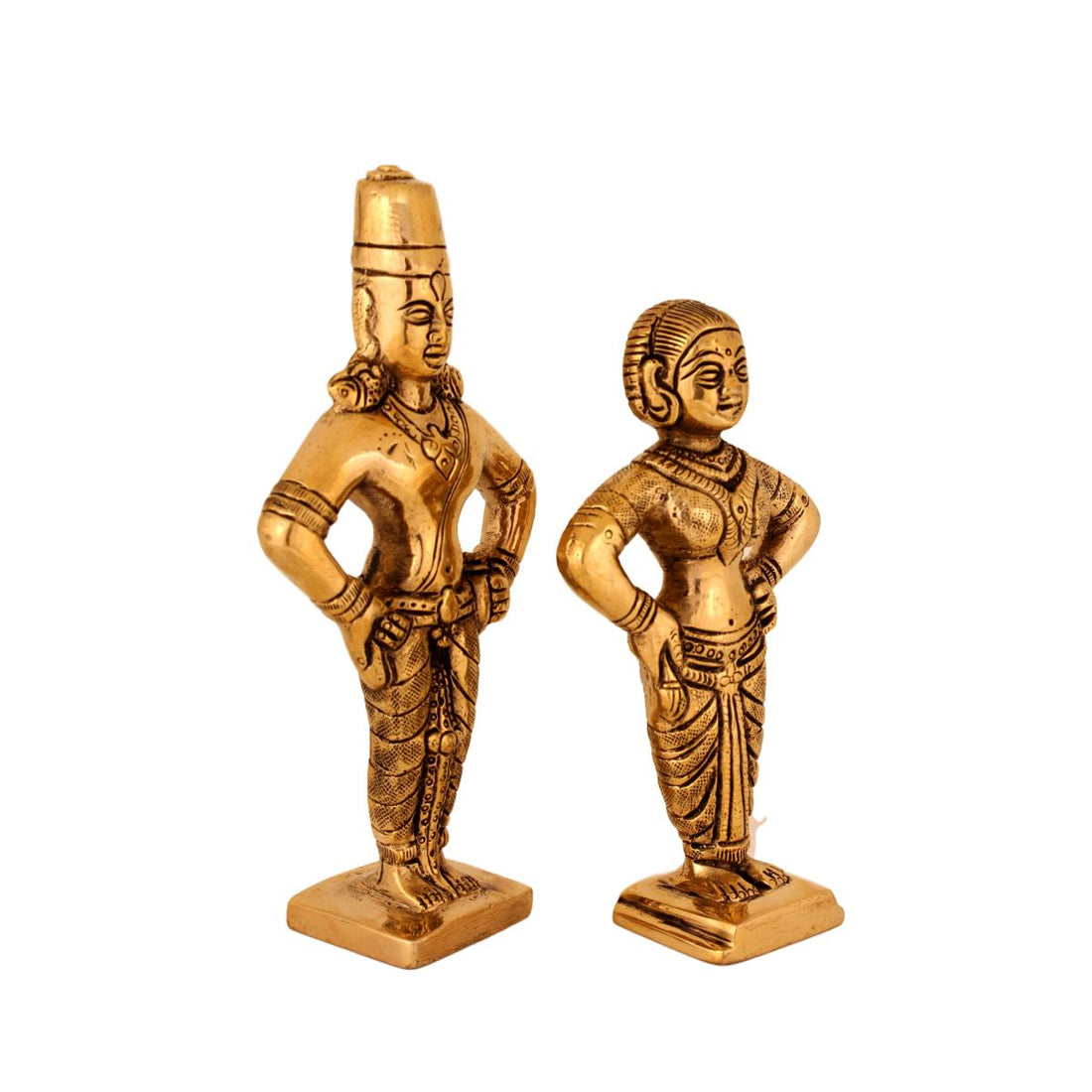 Panduranga Rukmini - Brass Statue