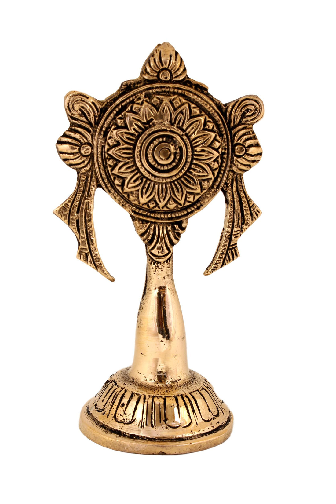 Brass Sangu Chakara Stand - 5 Inch