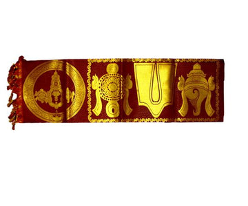 Red Zari Tirupati balaji shawl