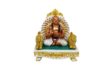 Swami Vedanta Desika Deity in Simhasana (Fiber Glass)