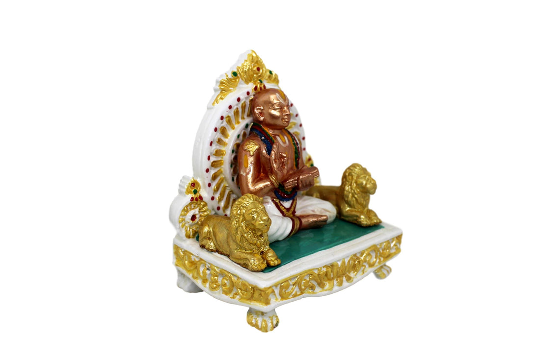 Swami Vedanta Desika Deity in Simhasana (Fiber Glass)