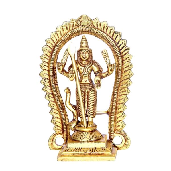 Brass Murugan With Tiruvachi