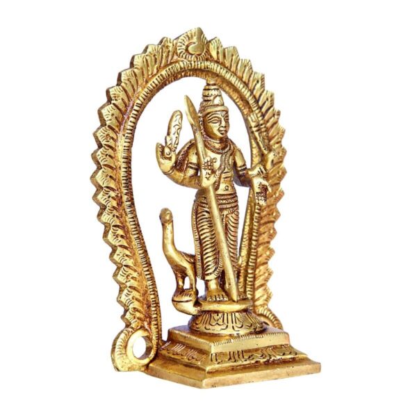 Brass Murugan With Tiruvachi