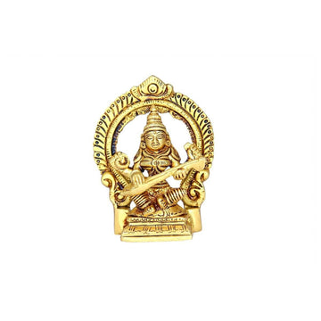 Brass Saraswati Devi