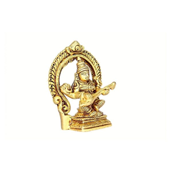 Brass Saraswati Devi
