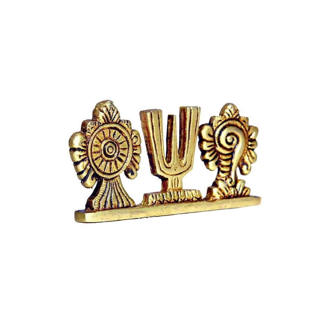 Brass Thenkalai Sangu Chakra Thirunamam Stand