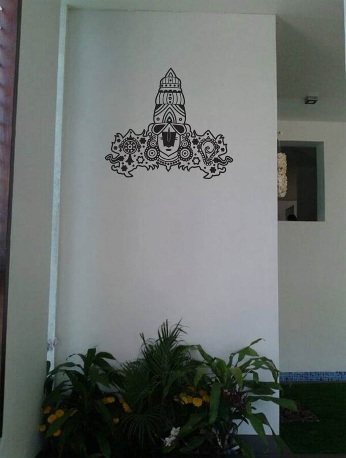 Tirupati Balaji Flame Wall Sticker
