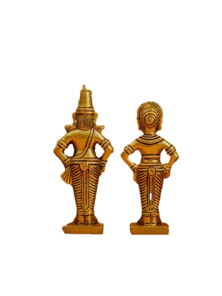 Brass Panduranga Rukmani Idol - Set of 2