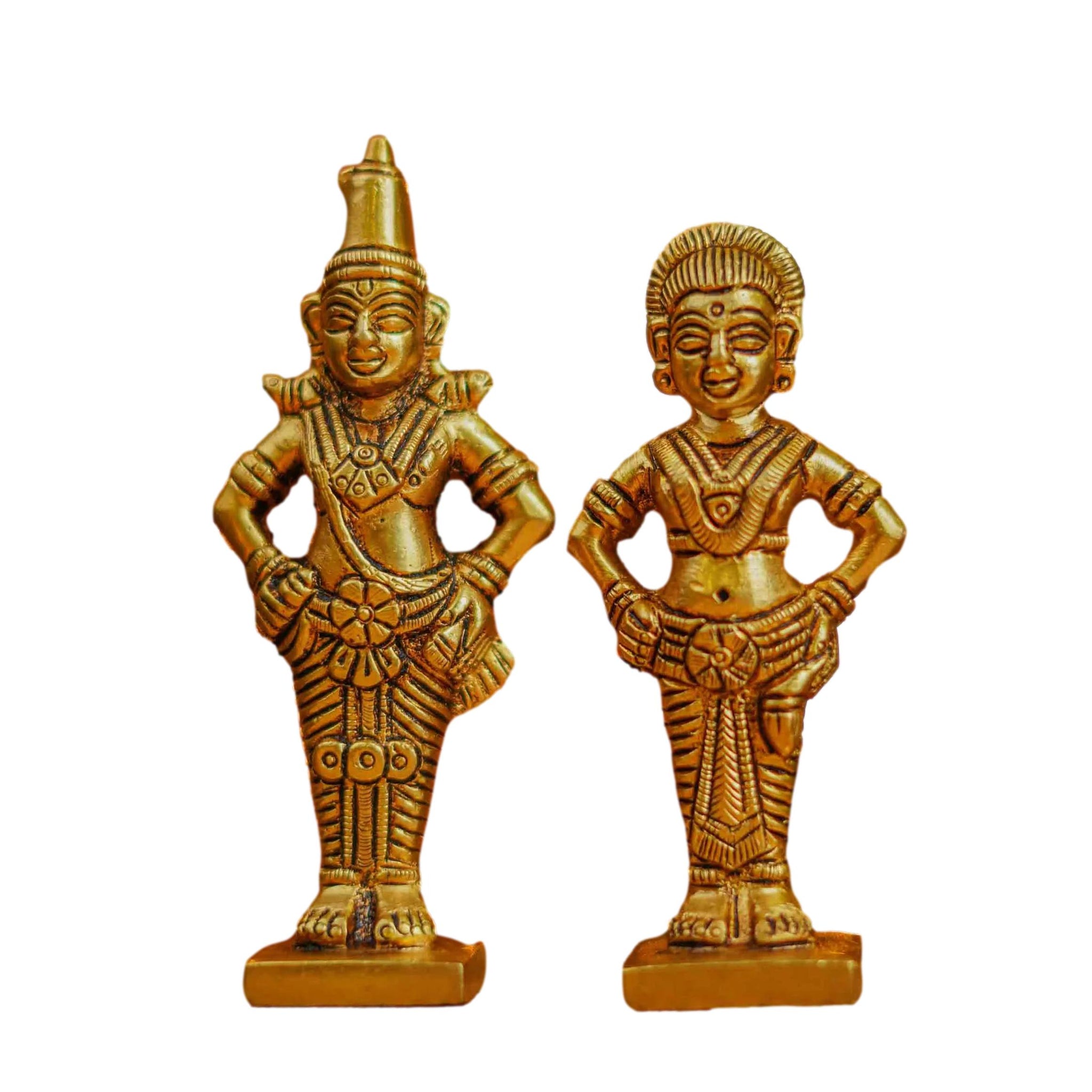 Brass Panduranga Rukmani Idol - Set of 2