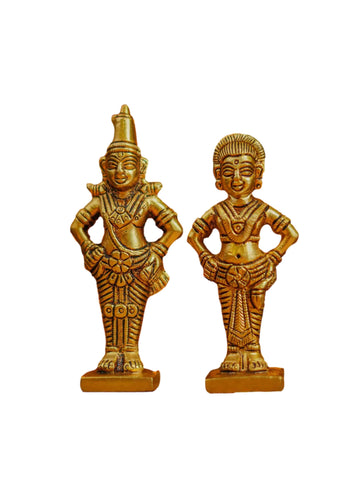 Brass Panduranga Rukmani Idol - Set of 2