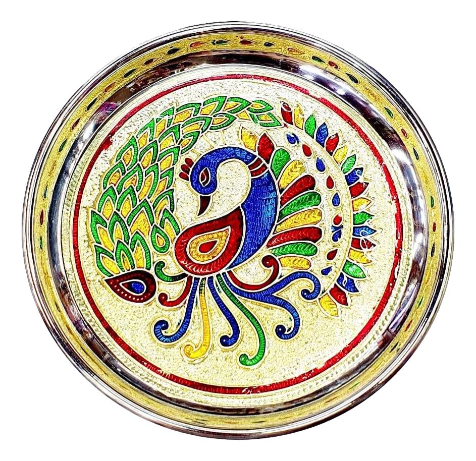Minakari Peacock Design