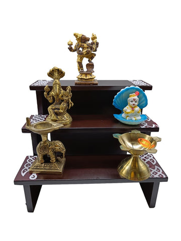 Wooden 3 Step Deity Stand