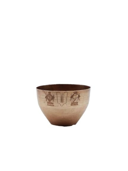 Thenkalai Tiruman Copper Small Vattil  - 2.5 Inches