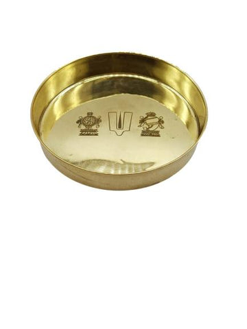 Brass Round Plate Thenkalai Tiruman